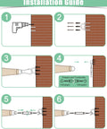 Installation guide for Heavy Duty Stainless Steel Shade Sail Hardware Kit 6 Inch Fittings 44 Pieces For Triangle And Rectangle Canopies.