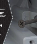 Detail view of MSB1G One Gang Device Box With Depth Adjustable Heavy Duty PVC Construction 42lb Capacity Gray showing interior screws and wire clamps.