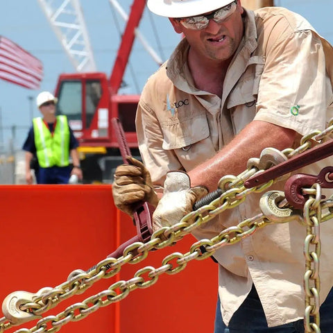 Hella Tough Grade 70 Cargo Chain Binders With Clevis Grab Hooks 3 8 Inch By 10 Feet 2 Pack 6600 Pound Working Load Limit For Truck Trailer And Flatbed Tie Downs