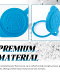 Windshield Washer Fluid Cap Replacement OEM 38513-SC4-672, blue plastic, designed for Acura RDX Honda Civic CR V, shown up close.