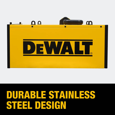 Dewalt stainless steel design on a ceiling dust collector unit