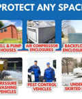 Image showing various applications for the 1000W Industrial Enclosure Heater With Dang Solid Forced Air Heating for protection.