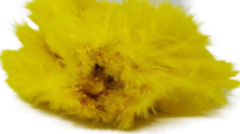 Yellow Saddle Hackle Feathers For Fly Tying Pro Grade Pack Of Four To Six Inch Rooster Feathers Mixed Colors Close-up