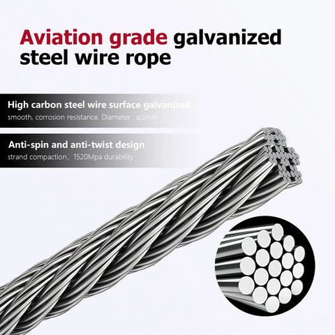 Heavy Duty Workhorse Come Along Winch 2 Ton Capacity With 12 Foot Steel Cable Dual Gear System And 2 Hooks For Vehicle Recovery Fence Stretching Tree Pulling Log Lifting Trailer Loading And More, 5mm galvanized steel wire rope