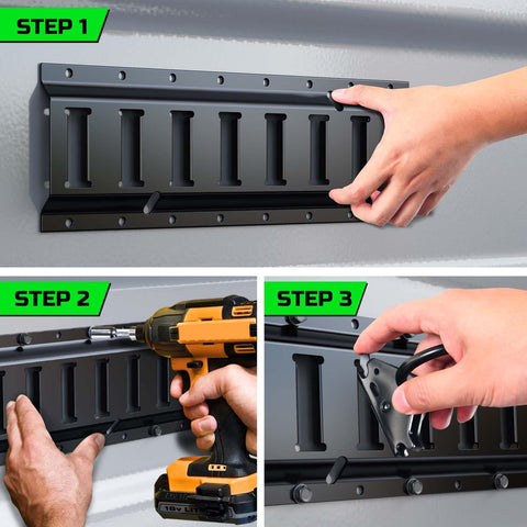 Installation of E Track Tie Down Rail Kit 4 Pack 16 Inch Rails With 12 Ft Ratchet Straps O Rings Tie Offs Storage Bag For Trailers Vans Trucks