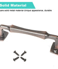 10 Inch Heavy Duty Rustic Sliding Barn Door Pull Handle In Oil Rubbed Bronze Finish with screws on white background
