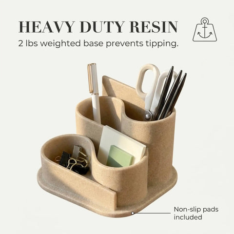Must Have Aesthetic Desk Organizer For Modern Workspaces With Boho Pen Holder And Neutral Beige Desk Accessories