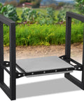 Heavy Duty Garden Kneeler And Seat 2 In 1 Foldable Work Stool with extra thick pad for gardeners in front of a garden background