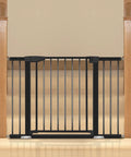 Wide Fit Baby Gate For Stairs And Doorways Auto Close Fits 29.93 To 46 Inch Openings 30 Inch Tall Walk Through Black Gate