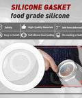6 Pack Silicone Gasket Seals For Moka Express Dama 9 Cup Stovetop Coffee Maker shown with installation demonstration