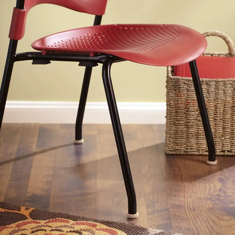 Secure Grip Formed Felt Furniture Pads Linen 1 Inch Cup Design on chair protecting hardwood floors