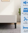 Built Straight Up Tough King Size Box Spring With Heavy Duty Metal Slats And Reinforced Steel Mattress Foundation Low Profile Bed Base with no noise.