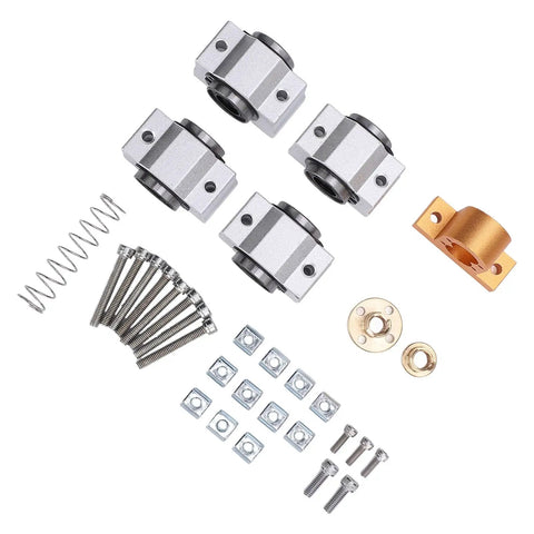 Upgraded Z Axis Slide Table Mount Kit With Steel Drawer Track Guide For 3018 Plus Engraver with aluminum blocks and hardware.