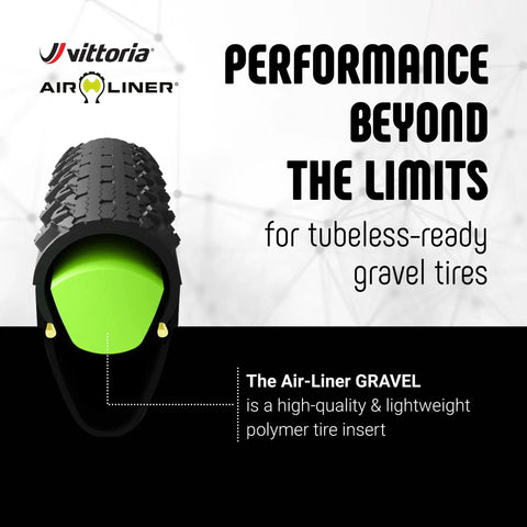Air-Liner Gravel Insert For Tubeless-Ready Bike Tires, Reusable Puncture-Proof Tire Insert For Gravel And MTB illustration