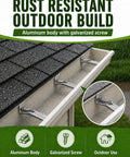 Five Inch Gutter Hangers Kit, 25 Pack Heavy Duty Hidden Brackets With Pre Inserted Screws installed on roof gutter