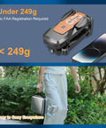 Image of 4K Camera GPS Drone With Auto Return And Foldable Design, compact size under 249g, easy to carry for outdoor adventures.
