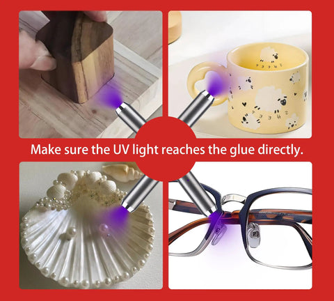 UV light bonding various items using 60g UV Resin Kit With Rechargeable Light Pro Grade Bonding System Fast 5 Second Cure