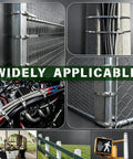 Image showing a 155 Piece Heavy Duty 304 Stainless Steel Cable Tie Gun Kit With 150 Metal Zip Ties in various applications.