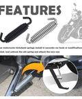 Heavy Duty Aluminum Motorcycle Kickstand Springs Pair OEM 50005-85A Fits Harley Softail Fxst And Tour Glide Flt, showing black and silver springs.