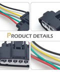 Close-up views of 2-Pack 6-Way Throttle Body Pigtail Connector Kit, 6 Pin TPS Sensor Harness, OEM Replacement 9098011858, Black Durable