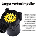 Larger vortex impeller of Grab And Go Portable 3.5W Micro Hydroelectric Generator with Adjustable 4 Inch Water Turbine.