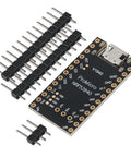 4Pcs Nrf52840 Pro Micro Development Board With Bluetooth 5.0 And Usb C Wireless Charging Module For Diy Electronics And Iot Maker Projects Featuring Arm Cortex M4F Processor, showing one board and pin headers.