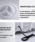 Skip The Hand Washing Game With This Compact Mini Portable Countertop Dishwasher For Tiny Kitchens Apartments And College Dorms Space Saving Desktop Dish Cleaner showing removable filter and water inlet.