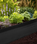 8 Inch Tall 33 Ft Garden Landscape Edging Kit With Hammer And Stakes Black Plastic Border For Lawn And Flower Beds in garden