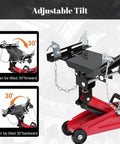 Transmission Jack Adapter For Hydraulic Floor Jacks Converts To 1100Lb Transmission Jack With 1.17 Inch Removable Saddle