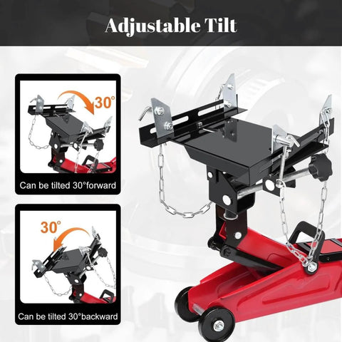 Transmission Jack Adapter For Hydraulic Floor Jacks Converts To 1100Lb Transmission Jack With 1.17 Inch Removable Saddle