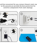 Anti Static Mat Kit For Electronics And Computer Repair With ESD Wrist Strap Grounding Wire Grounding Plug assembly instructions