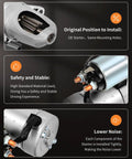 Starter Motor For Infiniti I30 And Nissan Maxima 3.0L 12V 10-Tooth Pinion Hitachi PMGR 100 Percent New showing installation details.