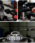 10 Piece Snap Ring Pliers Set Heavy Duty Internal And External Circlip Pliers Kit shown in automotive repair use