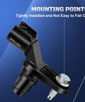 Two Camshaft Position Sensors Set For GM Rides Including Equinox Malibu Cobalt HHR Terrain Lacrosse Verano G5 G6 Solstice Saturn Ion Sky Vue 2131690 12577245 917720 Replacement Sensor black sensor close-up with mounting points