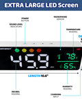 3-In-1 Decibel Meter With Humidity And Temperature Readout, Keep It Down Classroom Noise Monitor, large LED screen display