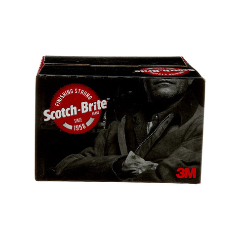Box containing Scotch-Brite Roloc Surface Conditioning Disc For Aggressive Deburring And Finishing, Pro Grade 2 Inch Diameter, Medium Grit, 25 Per Box