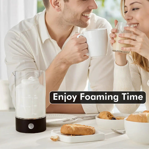 Cold Foam Milk Frother 9oz Automatic No Mess Whipping Gadget For Lattes, Cappuccinos, And Macchiatos, Quick Handheld Frother