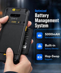 Boss Grade Android 16 Handheld Barcode Scanner for Enterprise with 5000mAh removable battery and built-in battery monitor