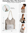 Waterproof Beach Tote Bag For Women With Zipper Go To Sandproof Swim Pool Bag For Beach Travel And Gym with soft-touch durable straps.