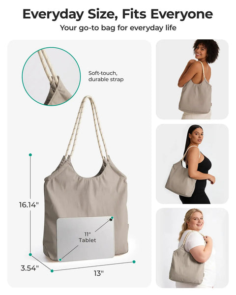 Waterproof Beach Tote Bag For Women With Zipper Go To Sandproof Swim Pool Bag For Beach Travel And Gym with soft-touch durable straps.