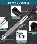 One Half Inch Offset Impact Wrench Extension Kit For Tight Spaces, heavy duty steel showing dimensions and features.