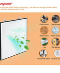 Vital 100 Replacement Filter For Levoit Vital 100 RF Air Purifier, showing HEPA filter trapping particles like lint, pet dander, odors.