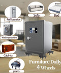 Heavy Duty Furniture Sliders With Four Wheels And 360 Degree Rotating Mover Set For Moving Sofa Bed Table And Other Big Furniture Maximum Load 1100 Lbs Non Slip Easy Glide Dolly with safe on dolly in living room.