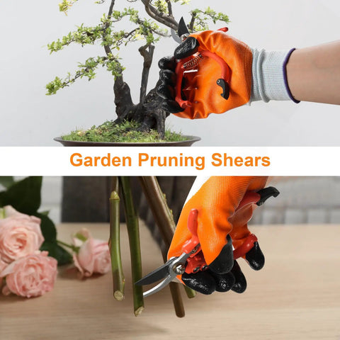 All In One Workhorse Pruning Shears Set For Pro Garden Work Bypass Pruning Shears Garden Scissors Pruning Snips in use