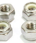 1/4-20 Nylon Insert Lock Nut Set Of 100 Stainless 304 Hex Lock Nuts With Nylon Insert, Corrosion Resistant Plain Finish