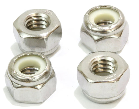 1/4-20 Nylon Insert Lock Nut Set Of 100 Stainless 304 Hex Lock Nuts With Nylon Insert, Corrosion Resistant Plain Finish