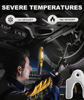 Mechanic using 144 Piece Car Alignment Shim Assortment Kit With 1/64 1/32 1/16 And 1/8 Inch Shims under car in workshop