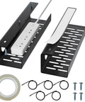 Self Adhesive Under Desk Cable Management Tray 2 Pack Steel Wire Organizer For Power Strips And Cables No Drill Needed components