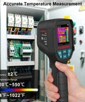 Person using Thermal Imager With TISR 240 By 240 For Pro Grade Sharper Detail 96 By 96 VOx Sensor For Precise Temperature Wide Range
