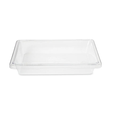 Clear 2 Gallon Polycarbonate Food Storage Tote For Pro Kitchens And Restaurants, BPA Free, Commercial Dishwasher Safe